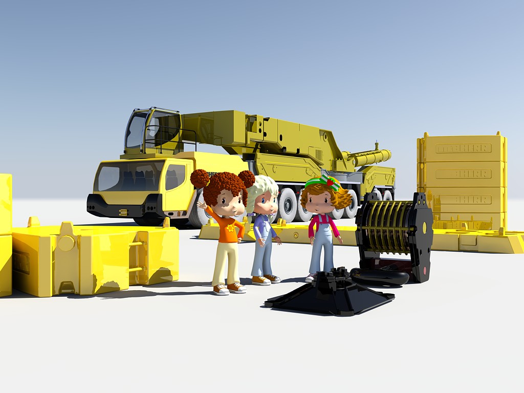 LIEBHERR LTM 11200新型轮式起重机底盘模型3D图纸 IGS格式